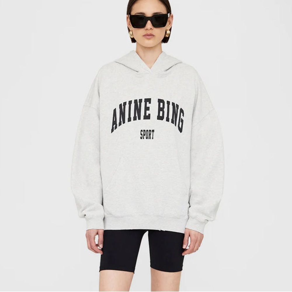 Anine Bing sport Harvey sweatshirt hoodie Heather grey size small
